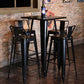 1/3/4/5 Pieces Industrial Bar Table Set Iron Bistro Set with Stools Clearhalo 'Bar Furniture' 'furn' 'furn_home_bar_bar_sets' 'Furniture' 'Home Bars & Bar Sets' 'home_bar_bar_sets' 'Kitchen & Dining Furniture' 6157740