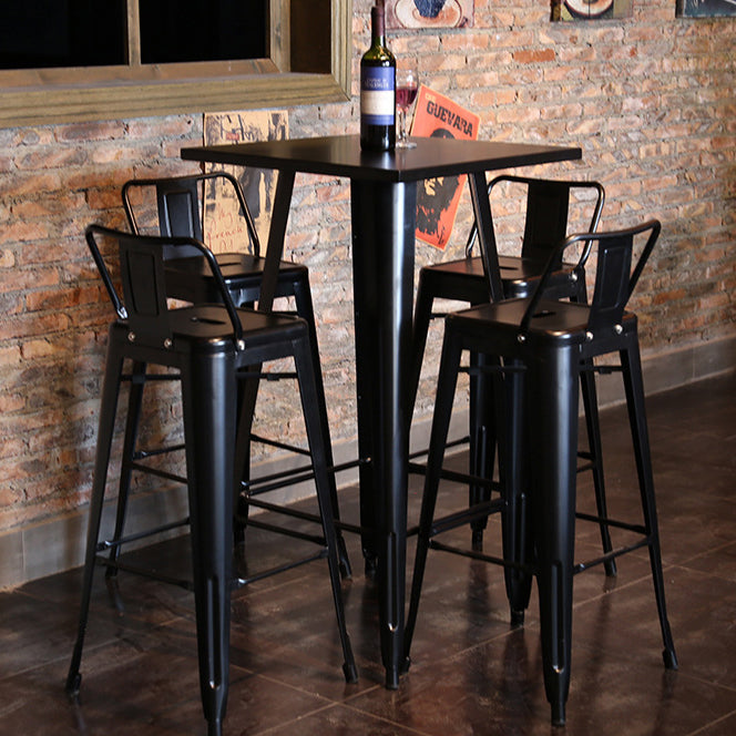 1/3/4/5 Pieces Industrial Bar Table Set Iron Bistro Set with Stools Clearhalo 'Bar Furniture' 'furn' 'furn_home_bar_bar_sets' 'Furniture' 'Home Bars & Bar Sets' 'home_bar_bar_sets' 'Kitchen & Dining Furniture' 6157740