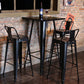 1/3/4/5 Pieces Industrial Bar Table Set Iron Bistro Set with Stools Clearhalo 'Bar Furniture' 'furn' 'furn_home_bar_bar_sets' 'Furniture' 'Home Bars & Bar Sets' 'home_bar_bar_sets' 'Kitchen & Dining Furniture' 6157742