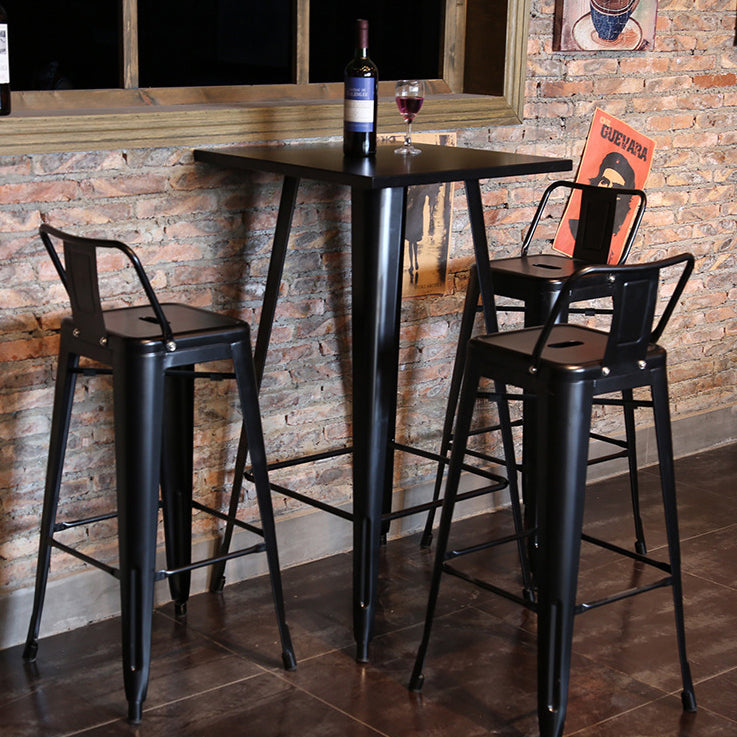 1/3/4/5 Pieces Industrial Bar Table Set Iron Bistro Set with Stools Clearhalo 'Bar Furniture' 'furn' 'furn_home_bar_bar_sets' 'Furniture' 'Home Bars & Bar Sets' 'home_bar_bar_sets' 'Kitchen & Dining Furniture' 6157742