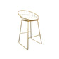 Contemporary Round Pub Table Set with Metal Stools 1/3/5 Pieces Pine Wood Top Bar Set 1 White Gold Chair 17.7"H Clearhalo 'Bar Furniture' 'furn' 'furn_home_bar_bar_sets' 'Furniture' 'Home Bars & Bar Sets' 'home_bar_bar_sets' 'Kitchen & Dining Furniture' 6157760