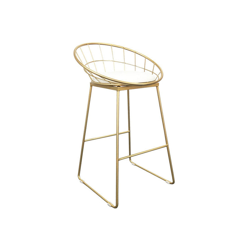Contemporary Round Pub Table Set with Metal Stools 1/3/5 Pieces Pine Wood Top Bar Set 1 White Gold Chair 17.7"H Clearhalo 'Bar Furniture' 'furn' 'furn_home_bar_bar_sets' 'Furniture' 'Home Bars & Bar Sets' 'home_bar_bar_sets' 'Kitchen & Dining Furniture' 6157760
