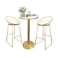 Contemporary Round Pub Table Set with Metal Stools 1/3/5 Pieces Pine Wood Top Bar Set Clearhalo 'Bar Furniture' 'furn' 'furn_home_bar_bar_sets' 'Furniture' 'Home Bars & Bar Sets' 'home_bar_bar_sets' 'Kitchen & Dining Furniture' 6157761