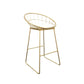 Contemporary Round Pub Table Set with Metal Stools 1/3/5 Pieces Pine Wood Top Bar Set 1 White Gold Chair 25.5"H Clearhalo 'Bar Furniture' 'furn' 'furn_home_bar_bar_sets' 'Furniture' 'Home Bars & Bar Sets' 'home_bar_bar_sets' 'Kitchen & Dining Furniture' 6157762