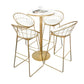 Contemporary Round Pub Table Set with Metal Stools 1/3/5 Pieces Pine Wood Top Bar Set Clearhalo 'Bar Furniture' 'furn' 'furn_home_bar_bar_sets' 'Furniture' 'Home Bars & Bar Sets' 'home_bar_bar_sets' 'Kitchen & Dining Furniture' 6157763