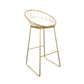 Contemporary Round Pub Table Set with Metal Stools 1/3/5 Pieces Pine Wood Top Bar Set White-Gold 30"H Stool (Single) Clearhalo 'Bar Furniture' 'furn' 'furn_home_bar_bar_sets' 'Furniture' 'Home Bars & Bar Sets' 'home_bar_bar_sets' 'Kitchen & Dining Furniture' 6157764