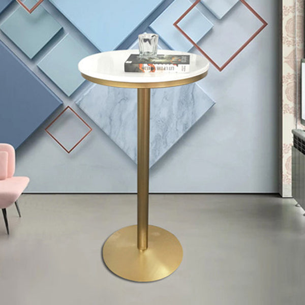 Contemporary Round Pub Table Set with Metal Stools 1/3/5 Pieces Pine Wood Top Bar Set Clearhalo 'Bar Furniture' 'furn' 'furn_home_bar_bar_sets' 'Furniture' 'Home Bars & Bar Sets' 'home_bar_bar_sets' 'Kitchen & Dining Furniture' 6157767