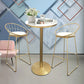 Contemporary Round Pub Table Set with Metal Stools 1/3/5 Pieces Pine Wood Top Bar Set Clearhalo 'Bar Furniture' 'furn' 'furn_home_bar_bar_sets' 'Furniture' 'Home Bars & Bar Sets' 'home_bar_bar_sets' 'Kitchen & Dining Furniture' 6157768