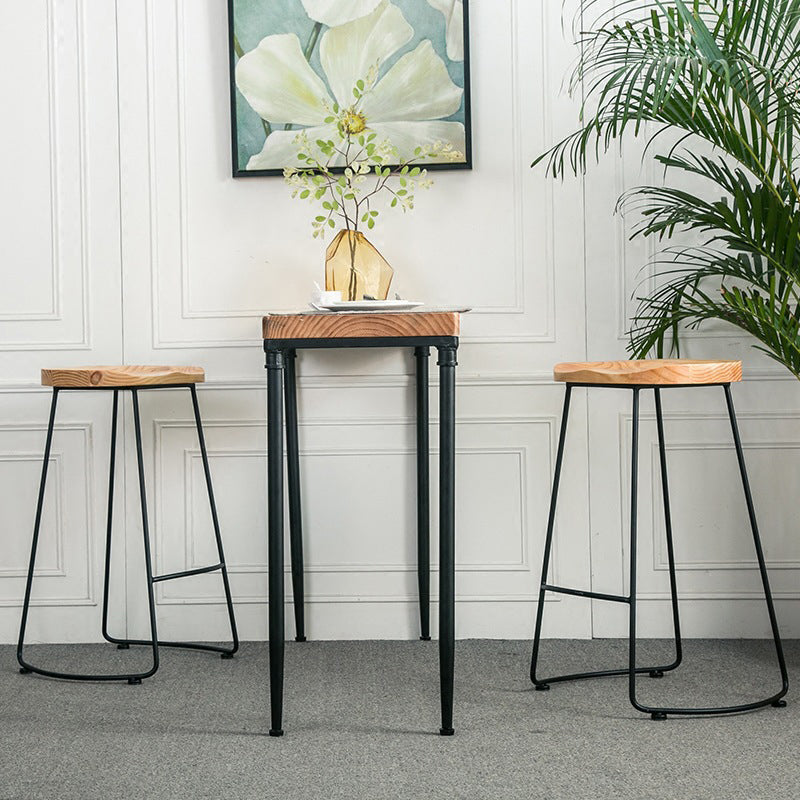 1/2/3 Pieces Industrial Rectangle Pub Table Set Solid Wood Counter Table Set Clearhalo 'Bar Furniture' 'furn' 'furn_home_bar_bar_sets' 'Furniture' 'Home Bars & Bar Sets' 'home_bar_bar_sets' 'Kitchen & Dining Furniture' 6157788