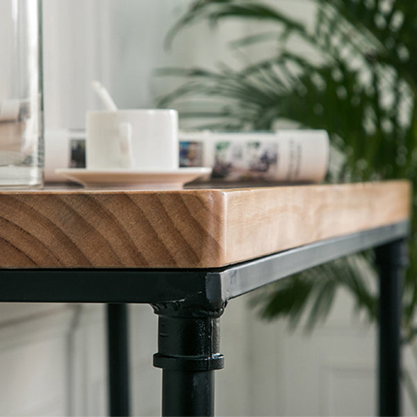 1/2/3 Pieces Industrial Rectangle Pub Table Set Solid Wood Counter Table Set Clearhalo 'Bar Furniture' 'furn' 'furn_home_bar_bar_sets' 'Furniture' 'Home Bars & Bar Sets' 'home_bar_bar_sets' 'Kitchen & Dining Furniture' 6157791