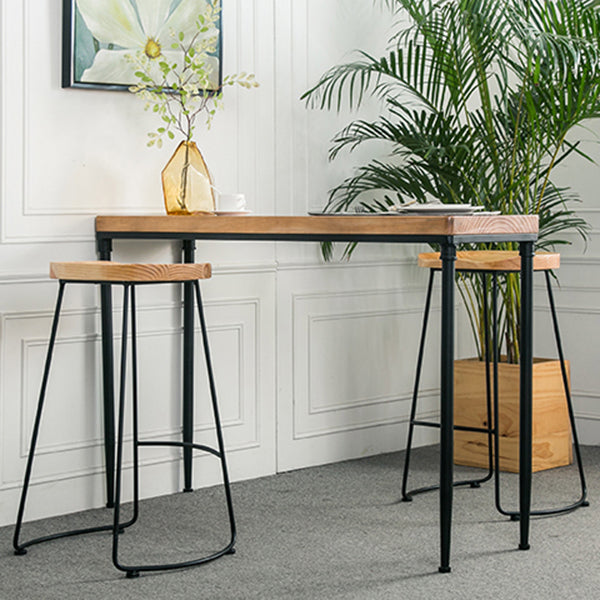 1/2/3 Pieces Industrial Rectangle Pub Table Set Solid Wood Counter Table Set Clearhalo 'Bar Furniture' 'furn' 'furn_home_bar_bar_sets' 'Furniture' 'Home Bars & Bar Sets' 'home_bar_bar_sets' 'Kitchen & Dining Furniture' 6157796