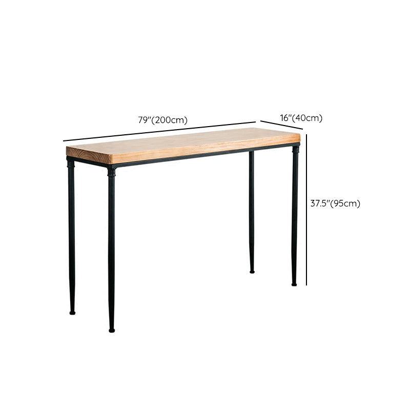 1/2/3 Pieces Industrial Rectangle Pub Table Set Solid Wood Counter Table Set Clearhalo 'Bar Furniture' 'furn' 'furn_home_bar_bar_sets' 'Furniture' 'Home Bars & Bar Sets' 'home_bar_bar_sets' 'Kitchen & Dining Furniture' 6157805