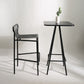 Quadratisches Industrie-Stehtisch-Set, 1/2-teiliger Thekentisch mit hohen Eisenhockern