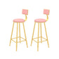 Glam Faux Marble Bar Set 1/2/4 Pieces Rectangle Counter Table Set for Indoor Pink 30"H Stools (Set of 2) Clearhalo 'Bar Furniture' 'furn' 'furn_home_bar_bar_sets' 'Furniture' 'Home Bars & Bar Sets' 'home_bar_bar_sets' 'Kitchen & Dining Furniture' 6157850