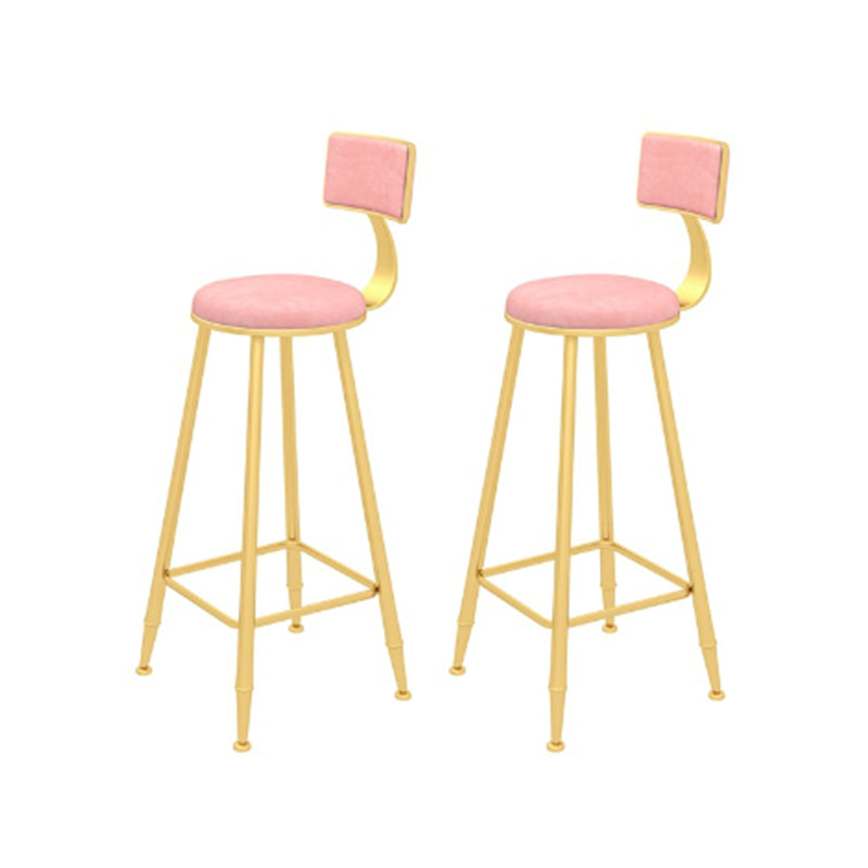 Glam Faux Marble Bar Set 1/2/4 Pieces Rectangle Counter Table Set for Indoor Pink 30"H Stools (Set of 2) Clearhalo 'Bar Furniture' 'furn' 'furn_home_bar_bar_sets' 'Furniture' 'Home Bars & Bar Sets' 'home_bar_bar_sets' 'Kitchen & Dining Furniture' 6157850