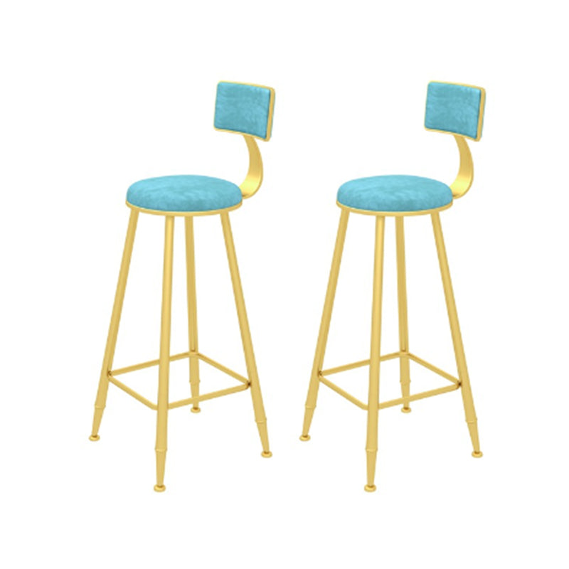 Glam Faux Marble Bar Set 1/2/4 Pieces Rectangle Counter Table Set for Indoor Blue 30"H Stools (Set of 2) Clearhalo 'Bar Furniture' 'furn' 'furn_home_bar_bar_sets' 'Furniture' 'Home Bars & Bar Sets' 'home_bar_bar_sets' 'Kitchen & Dining Furniture' 6157852