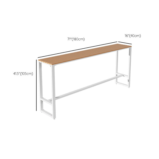 1/5 pezzi set di barre in finto legno con sgabelli in metallo set da tavolo da pub rettangolo industriale