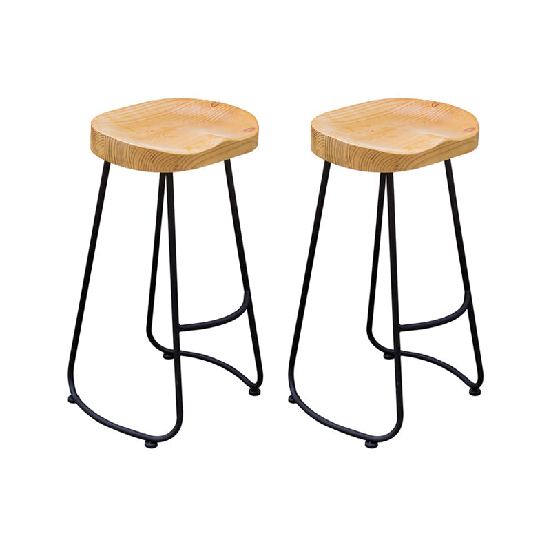 1/2/5 Pieces Bar Set with Backless Stools Metal Glam Pub Table Set for Small Places Brown 30"H Stools (Set of 2) Clearhalo 'Bar Furniture' 'furn' 'furn_home_bar_bar_sets' 'Furniture' 'Home Bars & Bar Sets' 'home_bar_bar_sets' 'Kitchen & Dining Furniture' 6157946