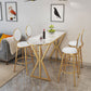 1/2/3/5 Stuks Luxe Onregelmatige Vorm Pub Tafelset Gesinterde Stenen Top Bistro Tafelset