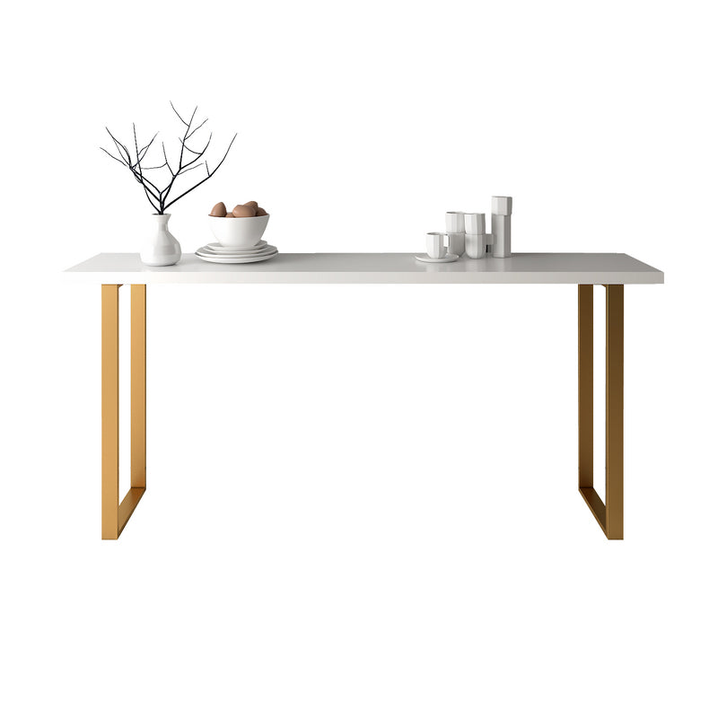 Glam Style Rectangle Pub Set 1/2/3/4/5 Pieces Pine Solid Wood Counter Table Set White 87"L x 16"W Clearhalo 'Bar Furniture' 'furn' 'furn_home_bar_bar_sets' 'Furniture' 'Home Bars & Bar Sets' 'home_bar_bar_sets' 'Kitchen & Dining Furniture' 6158025