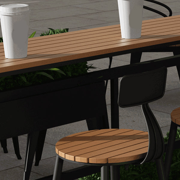 Modern 1/2/5 Pieces Metal Bar Table Set Rectangle Bar Table with High Stools Clearhalo 'Bar Furniture' 'furn' 'furn_home_bar_bar_sets' 'Furniture' 'Home Bars & Bar Sets' 'home_bar_bar_sets' 'Kitchen & Dining Furniture' 6158051
