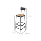 Modern 1/2/5 Pieces Metal Bar Table Set Rectangle Bar Table with High Stools Clearhalo 'Bar Furniture' 'furn' 'furn_home_bar_bar_sets' 'Furniture' 'Home Bars & Bar Sets' 'home_bar_bar_sets' 'Kitchen & Dining Furniture' 6158068