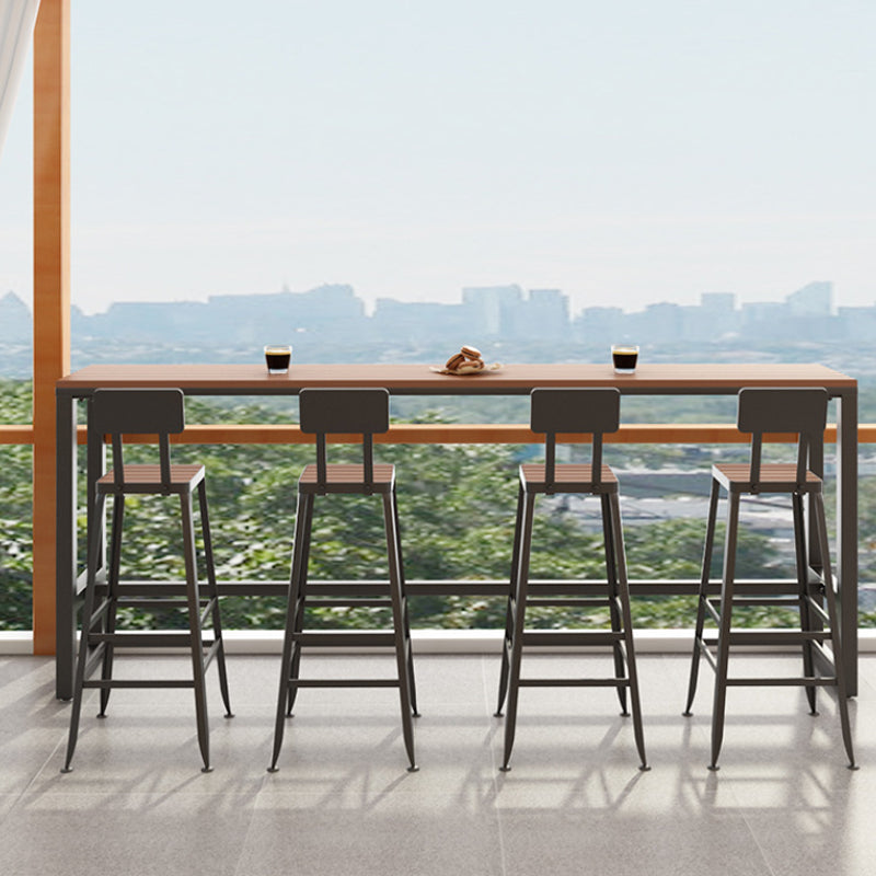 Set tavolo da bar moderno in legno di recupero da 1/2/5 pezzi per sala da pranzo