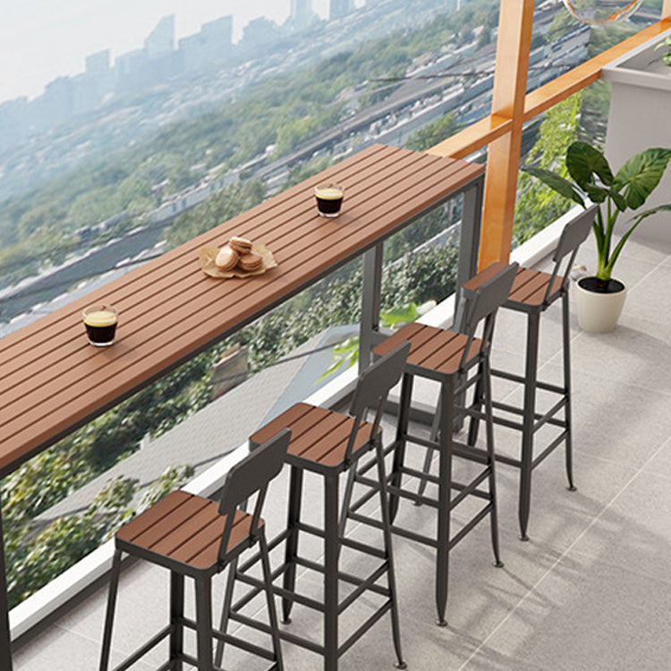 Set tavolo da bar moderno in legno di recupero da 1/2/5 pezzi per sala da pranzo