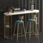 Glam Oval Bar Table Set 1/3 Pieces Stone Counter Table with Upholstered Stools Clearhalo 'Bar Furniture' 'furn' 'furn_home_bar_bar_sets' 'Furniture' 'Home Bars & Bar Sets' 'home_bar_bar_sets' 'Kitchen & Dining Furniture' 6158099