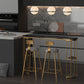 Glam Oval Bar Table Set 1/3 Pieces Stone Counter Table with Upholstered Stools Clearhalo 'Bar Furniture' 'furn' 'furn_home_bar_bar_sets' 'Furniture' 'Home Bars & Bar Sets' 'home_bar_bar_sets' 'Kitchen & Dining Furniture' 6158110