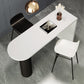Contemporary Free Form Pub Set 1/3/4 Pieces Solid Wood Bar Table with Metal Stools 3 Pieces: 1 Table, 1 White Stool, 1 Light Black Stool Clearhalo 'Bar Furniture' 'furn' 'furn_home_bar_bar_sets' 'Furniture' 'Home Bars & Bar Sets' 'home_bar_bar_sets' 'Kitchen & Dining Furniture' 6158134