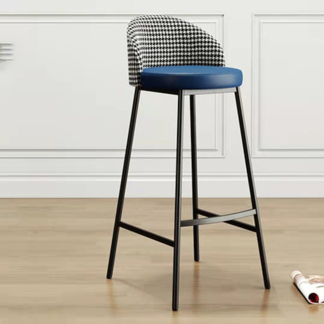 Contemporary Free Form Pub Set 1/3/4 Pieces Solid Wood Bar Table with Metal Stools Blue 30"H Stool (Single) Clearhalo 'Bar Furniture' 'furn' 'furn_home_bar_bar_sets' 'Furniture' 'Home Bars & Bar Sets' 'home_bar_bar_sets' 'Kitchen & Dining Furniture' 6158141