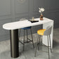 Contemporary Free Form Pub Set 1/3/4 Pieces Solid Wood Bar Table with Metal Stools 3 Pieces: 1 Table, 1 Yellow Stool, 1 Blue Stool Clearhalo 'Bar Furniture' 'furn' 'furn_home_bar_bar_sets' 'Furniture' 'Home Bars & Bar Sets' 'home_bar_bar_sets' 'Kitchen & Dining Furniture' 6158148