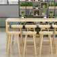 Modern 1/2/5/9 Pieces Bar Table Set Wooden Bar Table with High Wood Stools