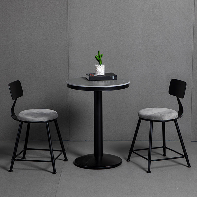 1/2/3 Pieces Industrial Gray Stone Top Bar Table Set Counter Table with Stools 3 Pieces: 1 Gray Table, 2 Gray Stools Clearhalo 'Bar Furniture' 'furn' 'furn_home_bar_bar_sets' 'Furniture' 'Home Bars & Bar Sets' 'home_bar_bar_sets' 'Kitchen & Dining Furniture' 6158186