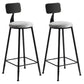 1/2/3 Pieces Industrial Gray Stone Top Bar Table Set Counter Table with Stools Dark-Grey 30"H Stools (Set of 2) Clearhalo 'Bar Furniture' 'furn' 'furn_home_bar_bar_sets' 'Furniture' 'Home Bars & Bar Sets' 'home_bar_bar_sets' 'Kitchen & Dining Furniture' 6158187