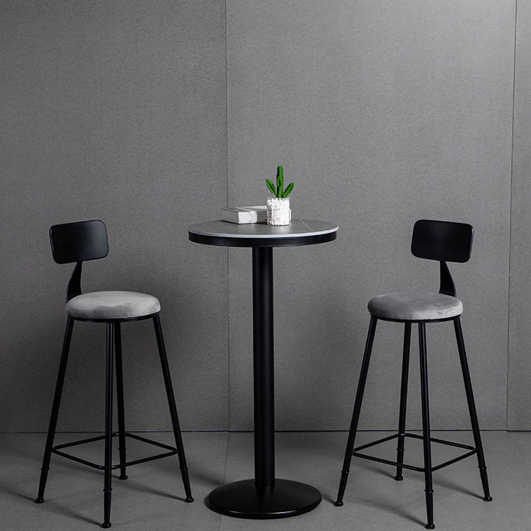 1/2/3 Pieces Industrial Gray Stone Top Bar Table Set Counter Table with Stools Clearhalo 'Bar Furniture' 'furn' 'furn_home_bar_bar_sets' 'Furniture' 'Home Bars & Bar Sets' 'home_bar_bar_sets' 'Kitchen & Dining Furniture' 6158190