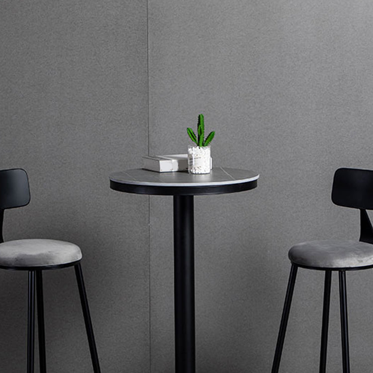 1/2/3 Pieces Industrial Gray Stone Top Bar Table Set Counter Table with Stools Clearhalo 'Bar Furniture' 'furn' 'furn_home_bar_bar_sets' 'Furniture' 'Home Bars & Bar Sets' 'home_bar_bar_sets' 'Kitchen & Dining Furniture' 6158195