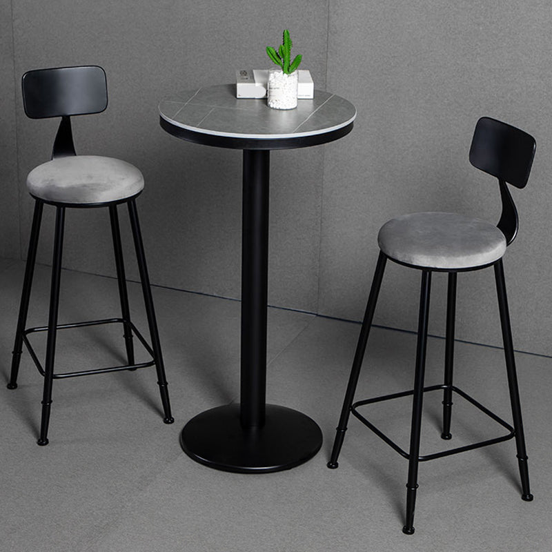 1/2/3 Pieces Industrial Gray Stone Top Bar Table Set Counter Table with Stools Clearhalo 'Bar Furniture' 'furn' 'furn_home_bar_bar_sets' 'Furniture' 'Home Bars & Bar Sets' 'home_bar_bar_sets' 'Kitchen & Dining Furniture' 6158200