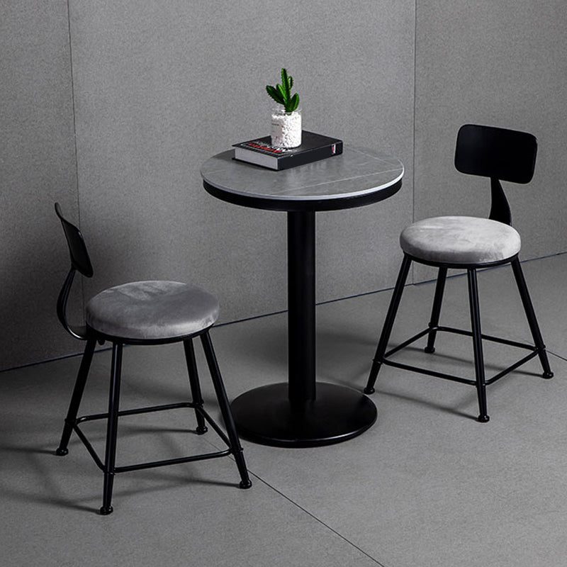 1/2/3 Pieces Industrial Gray Stone Top Bar Table Set Counter Table with Stools Clearhalo 'Bar Furniture' 'furn' 'furn_home_bar_bar_sets' 'Furniture' 'Home Bars & Bar Sets' 'home_bar_bar_sets' 'Kitchen & Dining Furniture' 6158201