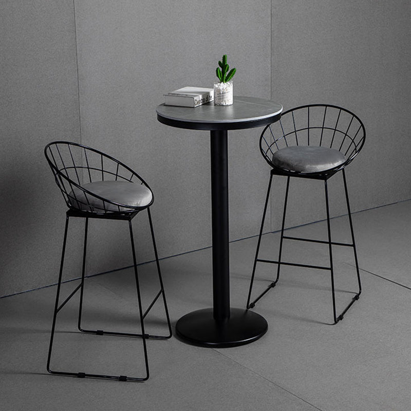 1/2/3 Pieces Industrial Gray Stone Top Bar Table Set Counter Table with Stools Clearhalo 'Bar Furniture' 'furn' 'furn_home_bar_bar_sets' 'Furniture' 'Home Bars & Bar Sets' 'home_bar_bar_sets' 'Kitchen & Dining Furniture' 6158202