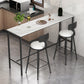 Modern Bar Table Set 1/2/3/5 Pieces Metal Bar Table with High Stools 3 Pieces: Table, 2 Stools Clearhalo 'Bar Furniture' 'furn' 'furn_home_bar_bar_sets' 'Furniture' 'Home Bars & Bar Sets' 'home_bar_bar_sets' 'Kitchen & Dining Furniture' 6158208