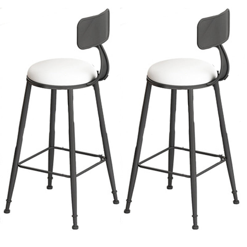 Modern Bar Table Set 1/2/3/5 Pieces Metal Bar Table with High Stools White 30"H Stools (Set of 2) Clearhalo 'Bar Furniture' 'furn' 'furn_home_bar_bar_sets' 'Furniture' 'Home Bars & Bar Sets' 'home_bar_bar_sets' 'Kitchen & Dining Furniture' 6158210