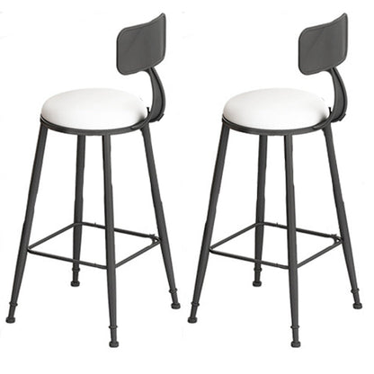 Modern Bar Table Set 1/2/3/5 Pieces Metal Bar Table with High Stools White 30"H Stools (Set of 2) Clearhalo 'Bar Furniture' 'furn' 'furn_home_bar_bar_sets' 'Furniture' 'Home Bars & Bar Sets' 'home_bar_bar_sets' 'Kitchen & Dining Furniture' 6158210