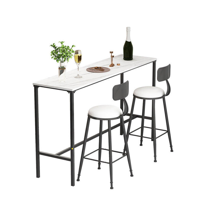 Modern Bar Table Set 1/2/3/5 Pieces Metal Bar Table with High Stools Clearhalo 'Bar Furniture' 'furn' 'furn_home_bar_bar_sets' 'Furniture' 'Home Bars & Bar Sets' 'home_bar_bar_sets' 'Kitchen & Dining Furniture' 6158214