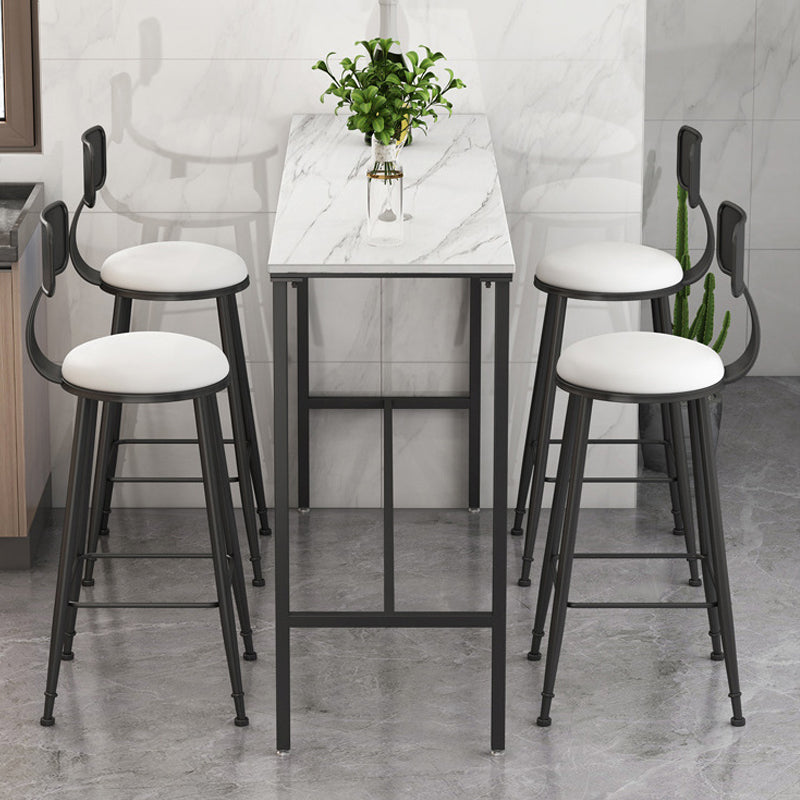 Modern Bar Table Set 1/2/3/5 Pieces Metal Bar Table with High Stools Clearhalo 'Bar Furniture' 'furn' 'furn_home_bar_bar_sets' 'Furniture' 'Home Bars & Bar Sets' 'home_bar_bar_sets' 'Kitchen & Dining Furniture' 6158219