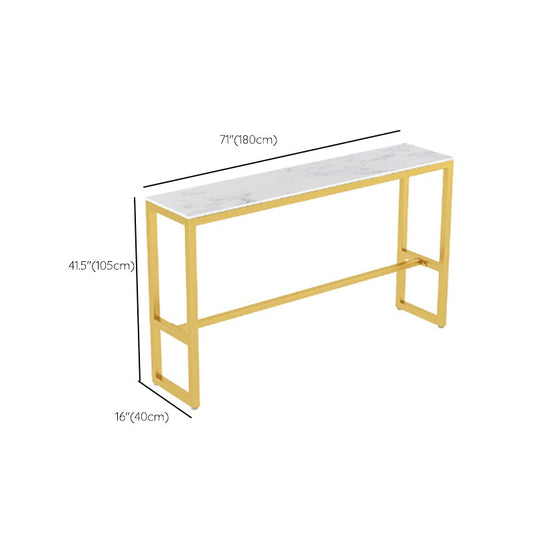 Set da tavolo da bar in stile glam 1/5 pezzi set da pranzo a pub fisso in pietra rettangolare