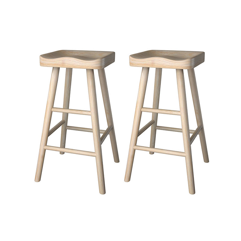 Modern Bar Table Set 1/2/5 Pieces Wooden Bar Table with High Wood Stools Wood 30"H Stools (Set of 2) Clearhalo 'Bar Furniture' 'furn' 'furn_home_bar_bar_sets' 'Furniture' 'Home Bars & Bar Sets' 'home_bar_bar_sets' 'Kitchen & Dining Furniture' 6158250