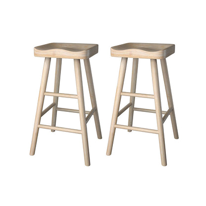 Modern Bar Table Set 1/2/5 Pieces Wooden Bar Table with High Wood Stools Wood 30"H Stools (Set of 2) Clearhalo 'Bar Furniture' 'furn' 'furn_home_bar_bar_sets' 'Furniture' 'Home Bars & Bar Sets' 'home_bar_bar_sets' 'Kitchen & Dining Furniture' 6158250
