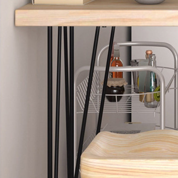 Modern Bar Table Set 1/2/5 Pieces Wooden Bar Table with High Wood Stools Clearhalo 'Bar Furniture' 'furn' 'furn_home_bar_bar_sets' 'Furniture' 'Home Bars & Bar Sets' 'home_bar_bar_sets' 'Kitchen & Dining Furniture' 6158255